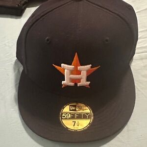 New Era Navy and Orange Astros Cap